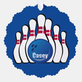 Bowling Design Papier Ornament Kaart