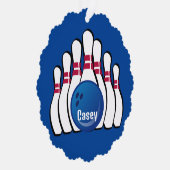 Bowling Design Papier Ornament Kaart (Rechts)