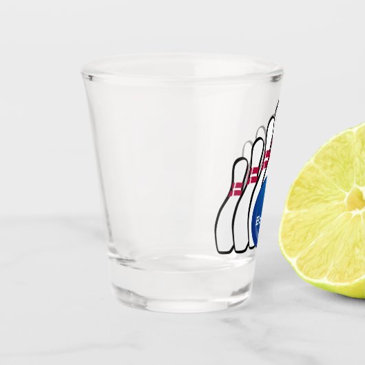 Bowling Design Shot Glass Glas (Links)