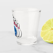 Bowling Design Shot Glass Glas (Rechts)