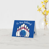 Bowling Design Verjaardagskaart Kaart (Gele Bloem)