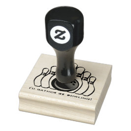 Bowling Design Wooden Stempel