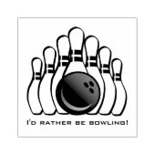 Bowling Design Wooden Stempel (Afrduk)