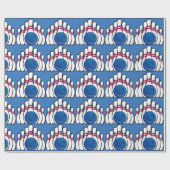 Bowling Design Wrapping Paper Cadeaupapier (Vlak)