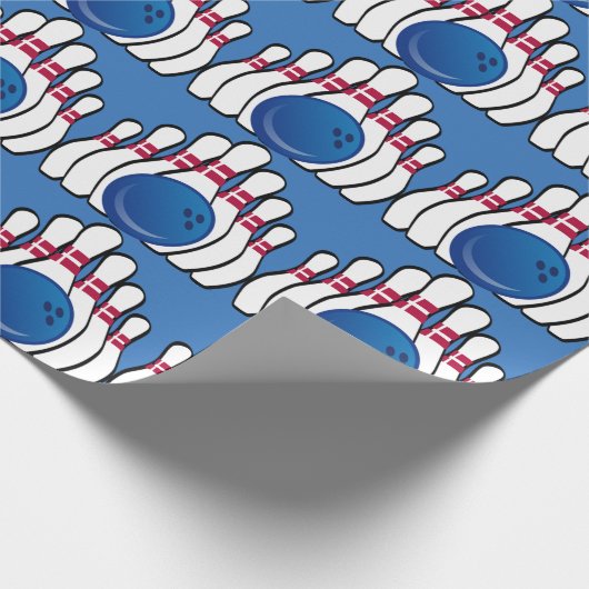 Bowling Design Wrapping Paper Cadeaupapier (Hoek)