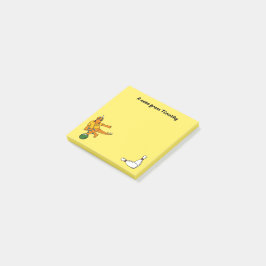 Bowling Dinosaur Cartoon Gepersonaliseerde Bowlers Post-it® Notes