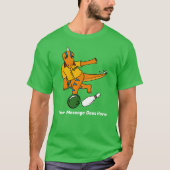Bowling Dinosaur Cartoon Gepersonaliseerde Bowlers T-shirt (Voorkant)