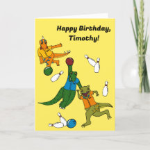 Bowling Dinosaur Cartoons Gepersonaliseerde Bowler