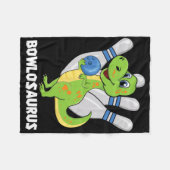 Bowling Dinosaur T-rex Bowlosaurus Player Party Ki Fleece Deken (Voorkant (Horizontaal))