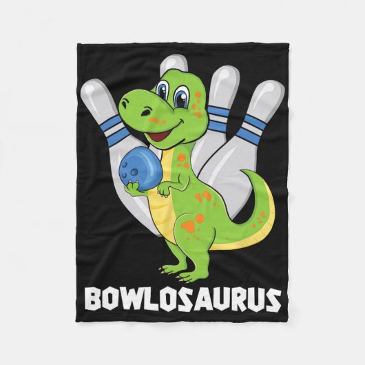 Bowling Dinosaur T-rex Bowlosaurus Player Party Ki Fleece Deken (Voorkant)