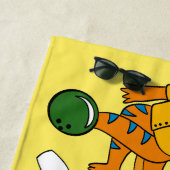 Bowling Dinosaurs Cartoons Gepersonaliseerde Bowle Strandlaken (In situ)