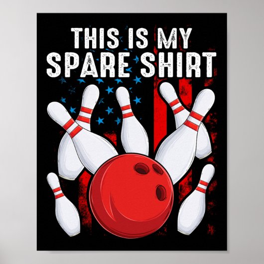 Bowling Dit is mijn reserve Bowler Kinder Boys Gir Poster (Voorkant)