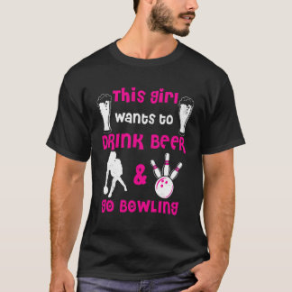 Bowling Dit wil Drink Bierschaal T-shirt