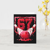 Bowling Drip Number 67 Player Or 67th Birthday Des Kaart (Gele Bloem)