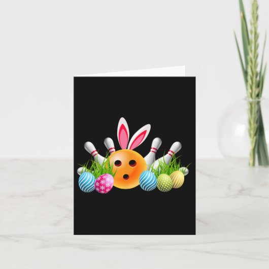 Bowling Easter Bunny Bowling LL Shirt Bowling East Kaart (Voorkant)