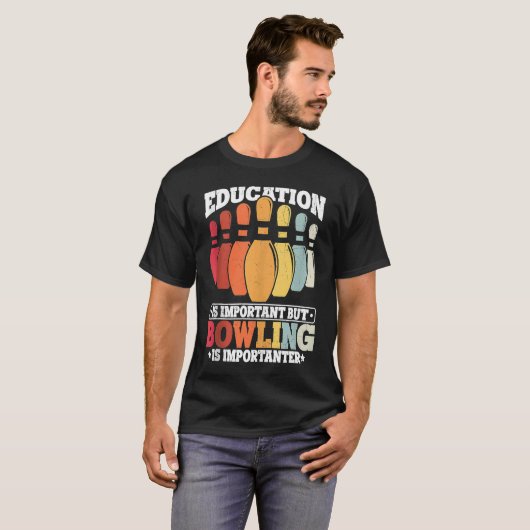 Bowling Education Bowler Strike Bowling Team Bowli T-shirt (Voorkant volledig)