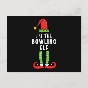 Bowling Elf kerstcadeau voor kerstcadeau Briefkaart