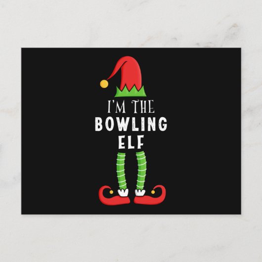 Bowling Elf kerstcadeau voor kerstcadeau Briefkaart (Voorkant)
