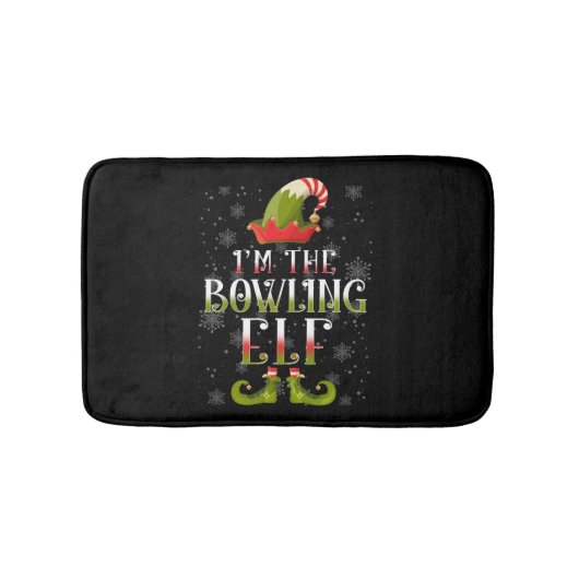 Bowling Elf Kerstmis Badmat (Voorkant)