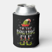 Bowling Elf Kerstmis Blikjeskoeler (Blikje Voorkant)