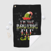 Bowling Elf Kerstmis Golfhanddoek (Insitu)