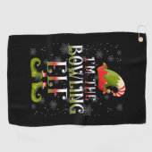 Bowling Elf Kerstmis Golfhanddoek (Horizontaal)
