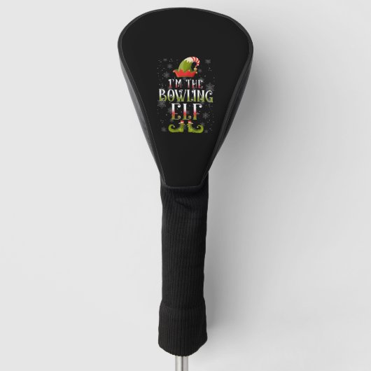 Bowling Elf Kerstmis Golfheadcover (Voorkant)