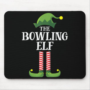 Bowling Elf Matching Family Group kerstparty Muismat