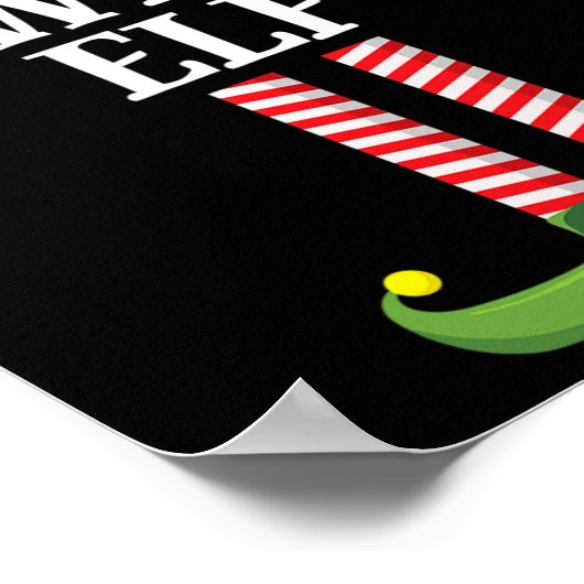 Bowling Elf Matching Family Group kerstparty Poster (Hoek)