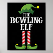 Bowling Elf Matching Family Group kerstparty Poster (Voorkant)