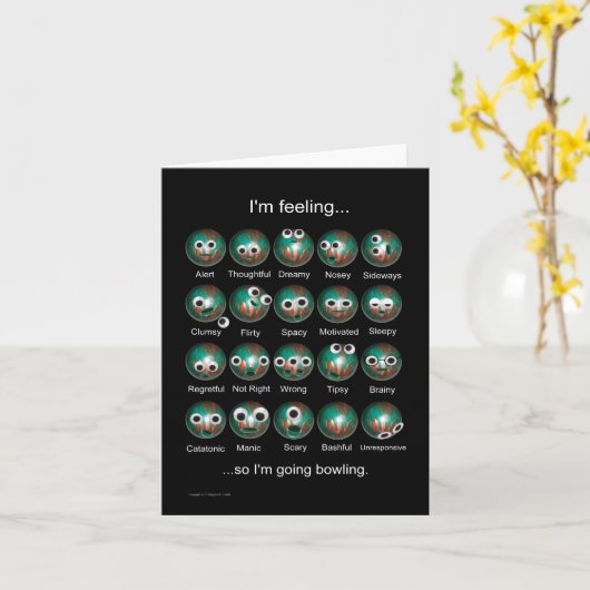 Bowling Emomotion Blank-kaarten Kaart (Gele Bloem)