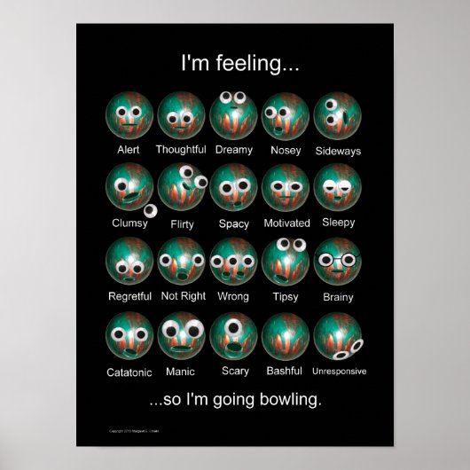 Bowling Emoties Poster (Voorkant)