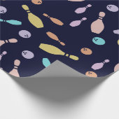 Bowling en balpatroon cadeaupapier (Hoek)
