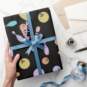 Bowling en balpatroon cadeaupapier