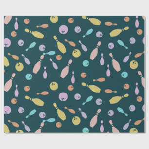 Bowling en balpatroon cadeaupapier