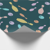 Bowling en balpatroon cadeaupapier (Hoek)