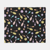 Bowling en balpatroon fleece deken (Voorkant (Horizontaal))