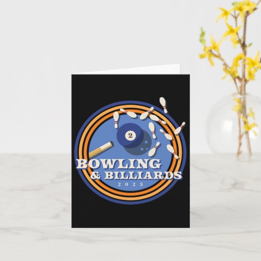 Bowling en biljart - 2 LL Kaart (Gele Bloem)