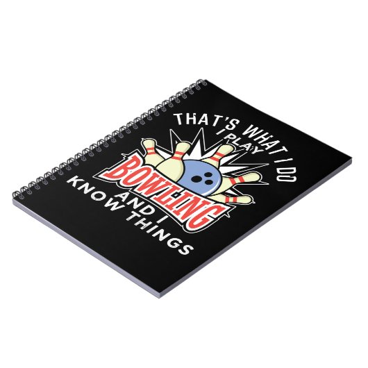 Bowling en ik kennen dingen 260 bowler notitieboek (Linkerzijde)