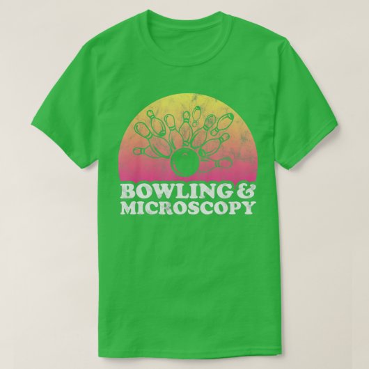 Bowling en microscopie t-shirt (Design voorkant)