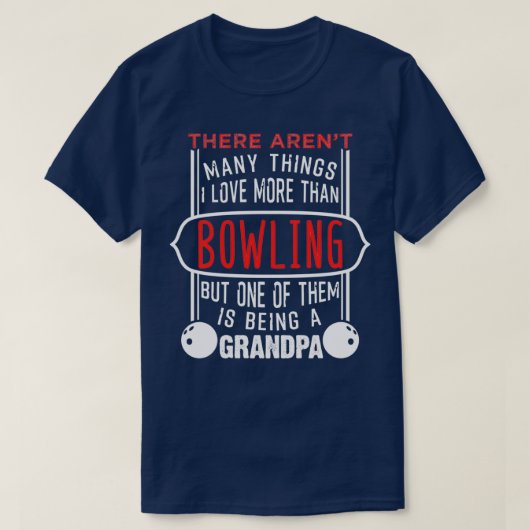 Bowling en opa zijn t-shirt (Design voorkant)