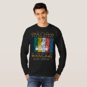 Bowling Enthousiast T-shirt - Grijs Haar, Strikes  (Voorkant volledig)