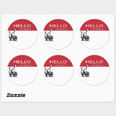 Bowling event hallo naamtags ronde sticker (Vel)