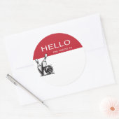 Bowling event hallo naamtags ronde sticker (Envelop)