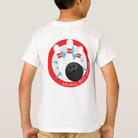 Bowling Event Shirt met naam op voorvak (Achterkant)
