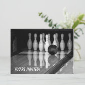 Bowling Event Uitnodiging (Staand voorkant)