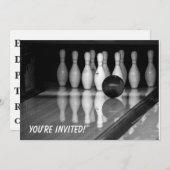 Bowling Event Uitnodiging (Voorkant / Achterkant)