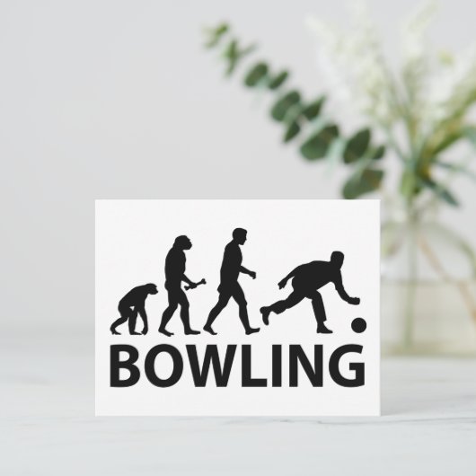 Bowling Evolution Briefkaart (Staand voorkant)