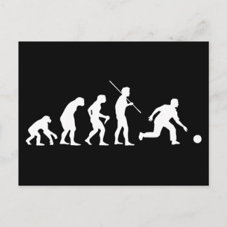 Bowling Evolution van Man naar Bowler Briefkaart