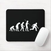 Bowling Evolution van Man naar Bowler Muismat (Met muis)